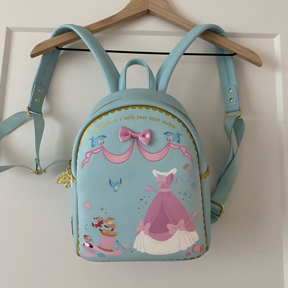 Disney Cinderella Loungefly Mini Backpack Blue